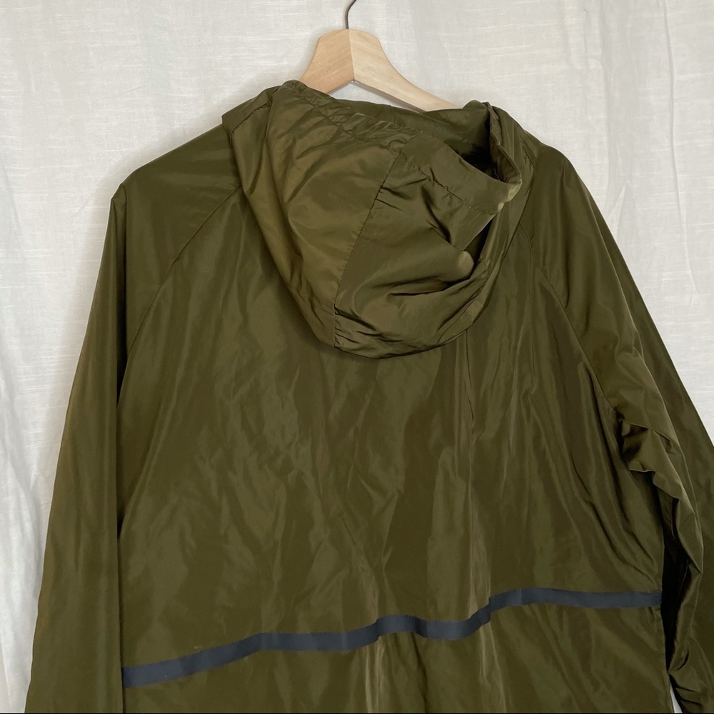 Nike Green Parka Bonded Athletic Trench Jacket Coat Oversized Long Windbreaker - Picture 10 of 16
